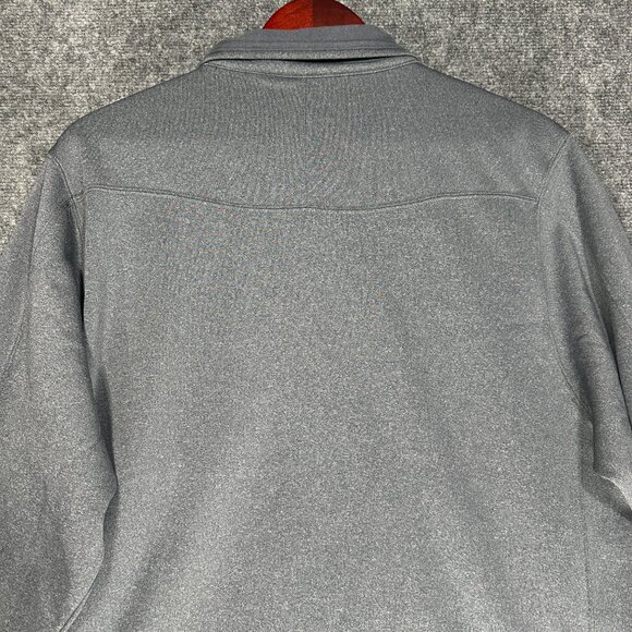 Charles River Sweatshirt Mens Large 1/4 Zip Gray Long Sleeve Logo Pullover Sport - Picture 6 of 6